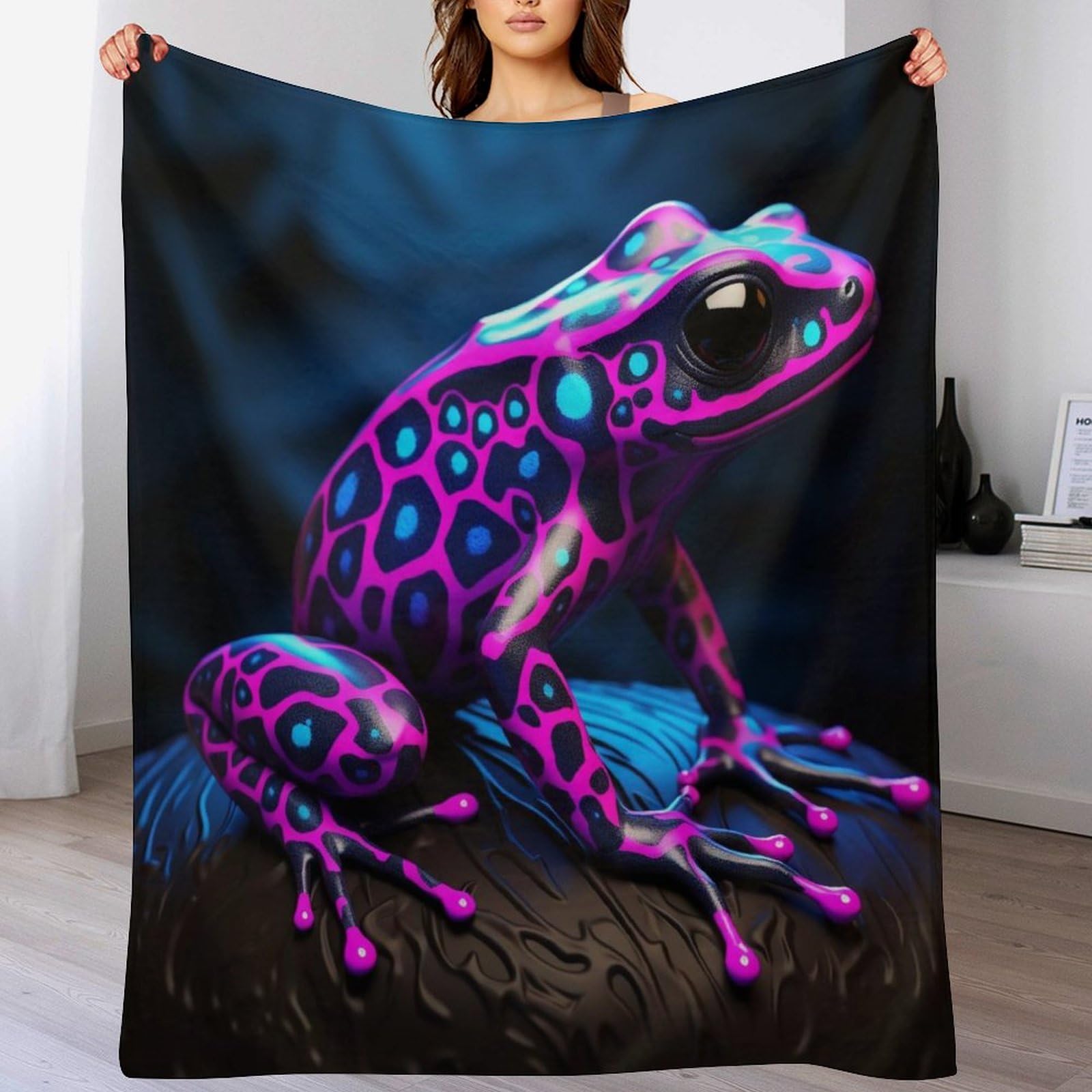Manta para sofá de rana suave ideal para regalar a amigos