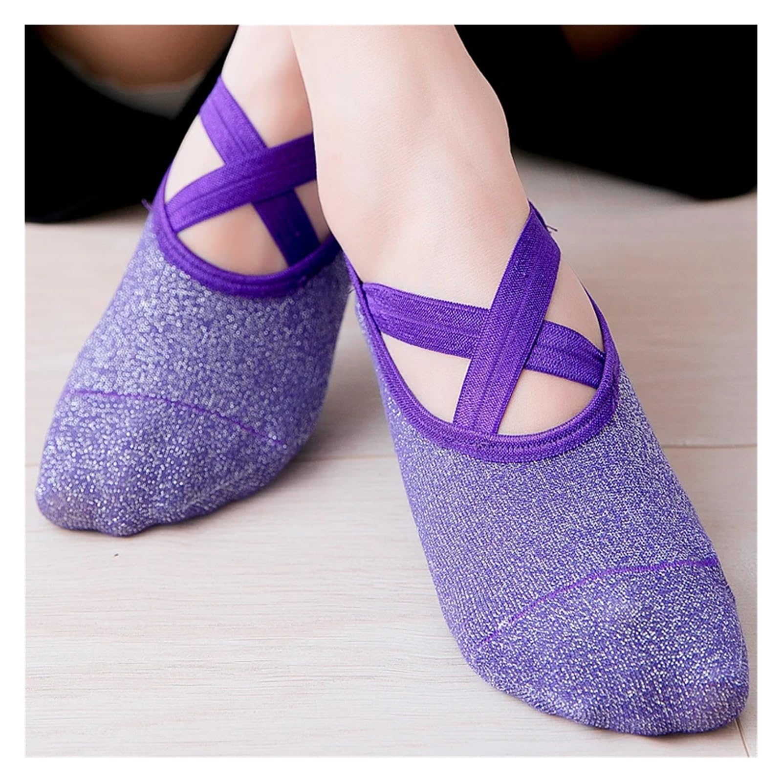 Calcetines Deportivos de Yoga for Mujer, Medias Antideslizantes de algodón for Pilates, Protector de talón de Ballet, Calcetines de Baile y Yoga para Yoga Pilates Gimnasio(Gray)