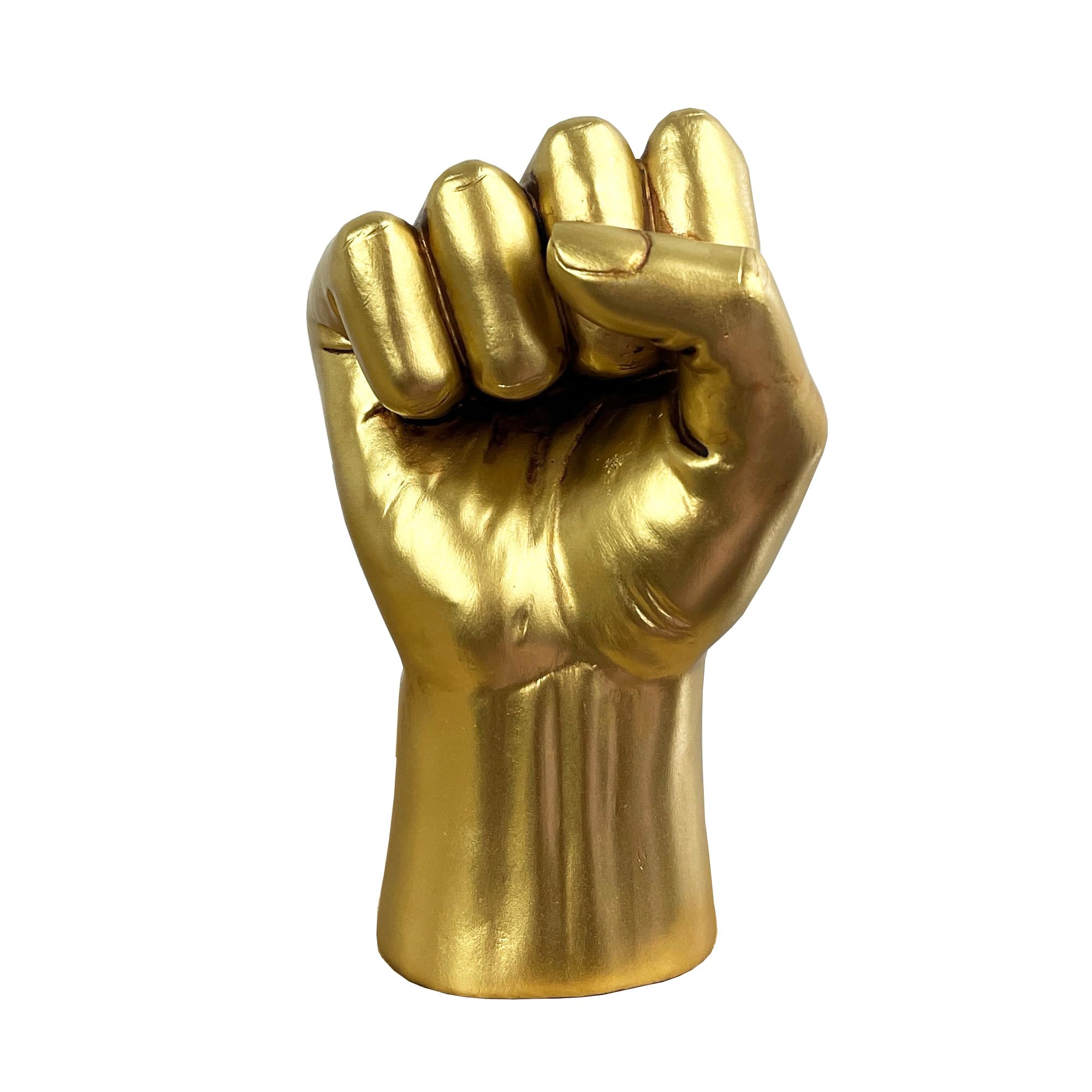Alfie Francis 17.5cm Tall Gold Hand Power Strength Fist Ornament for the Living Room Home Decoration