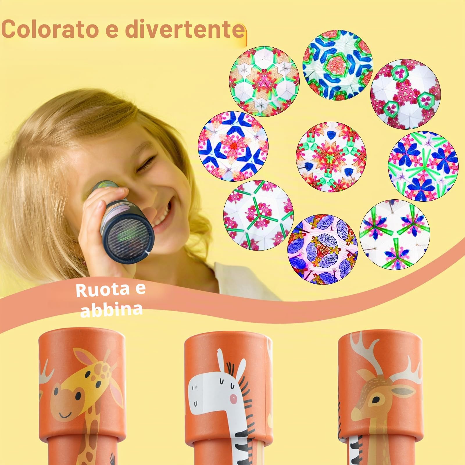 iKeelo 24PCS Caleidoscopi per Bambini, Bomboniere per Feste di Compleanno per Bambini, Caleidoscopio educativo Classico retrò Regalo per Natale, Premio per la Scuola e l'Aula