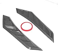 Vista 5 de Fydun Cubierta de capó de ventilación para capó, 2 unidades, fibra de carbono, goma delantera, ventilación universal para automóvil