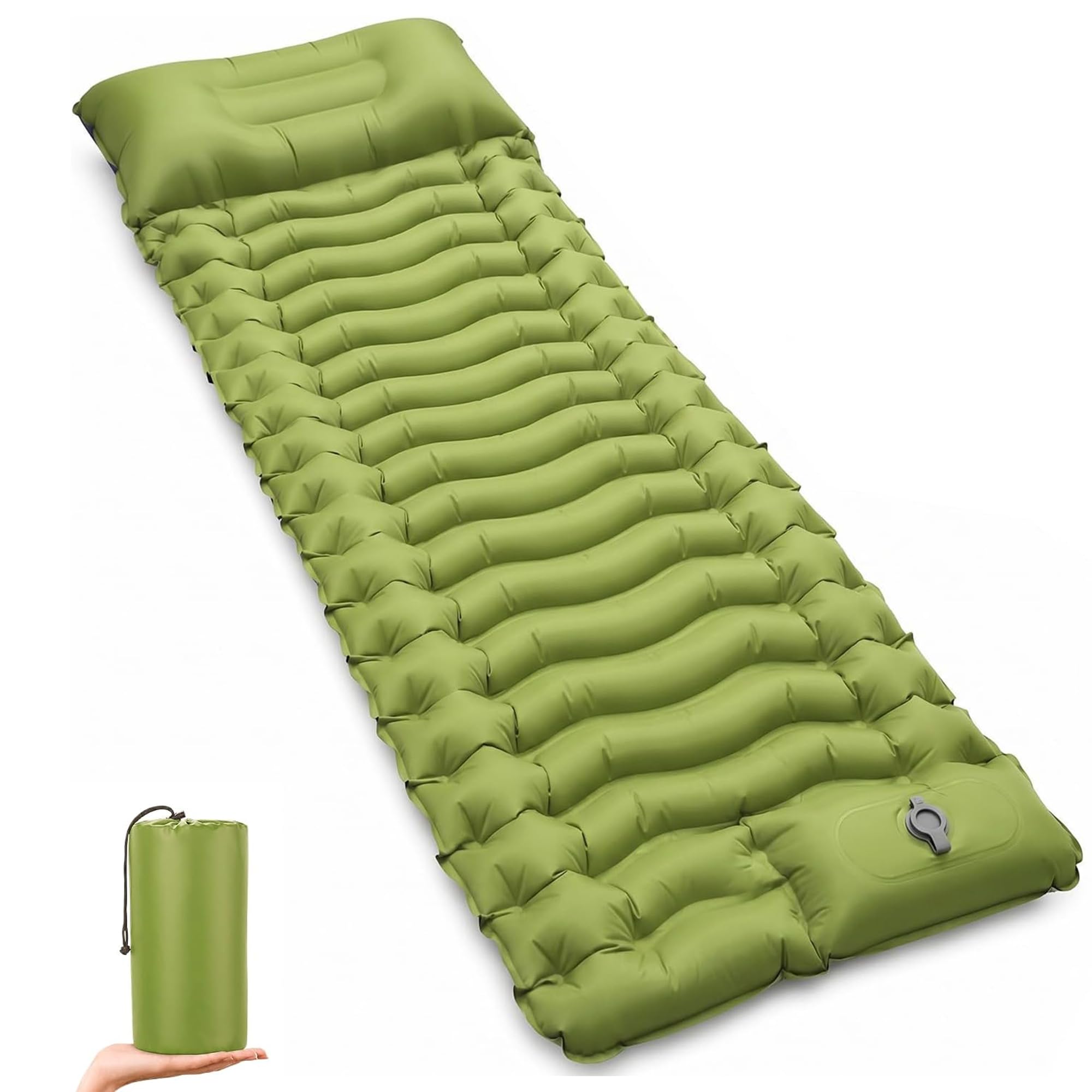 Camping Mattress Self Inflating Single Sleeping Pad with Pillow 190x70cm