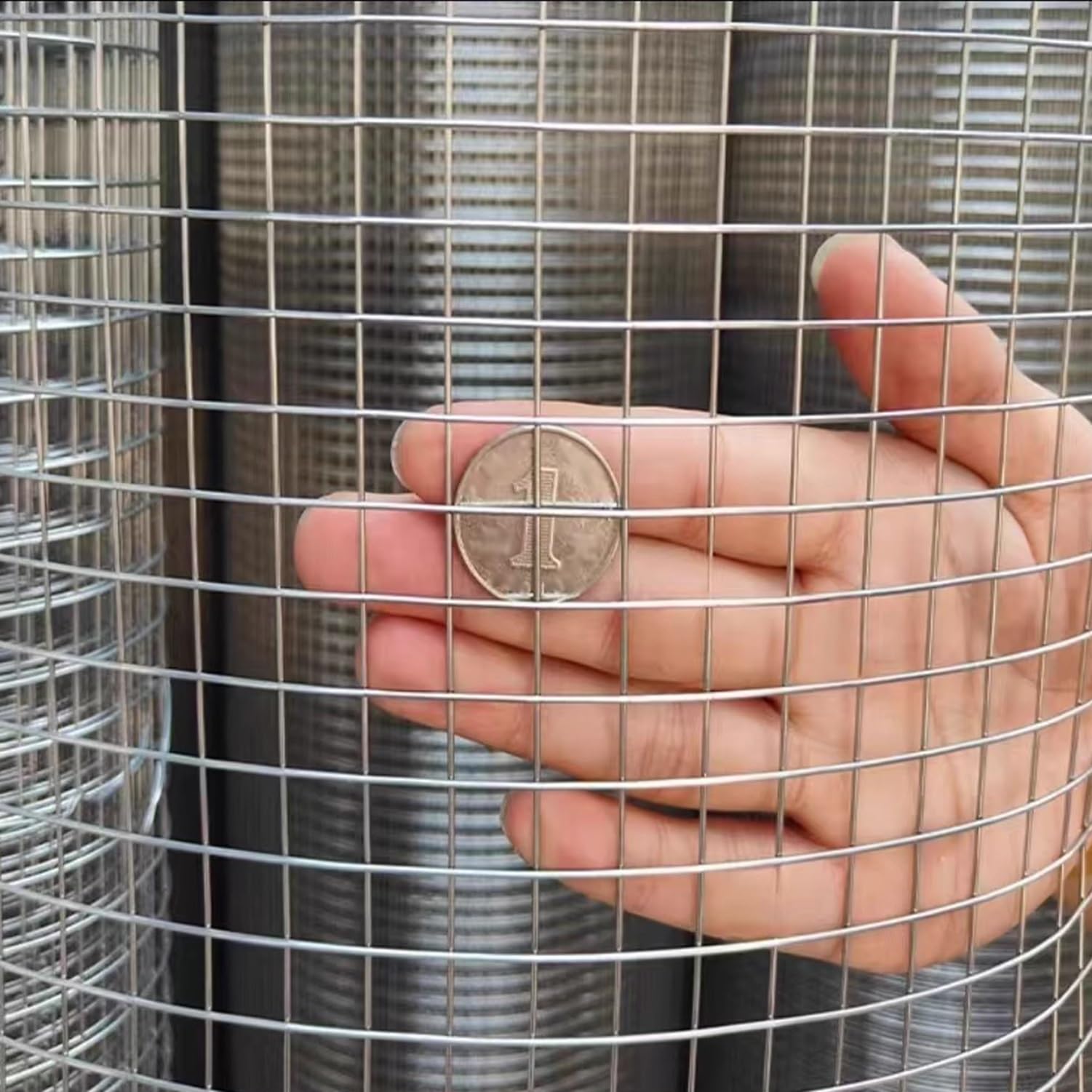 Valla De Alambre De Gallinero, 12x12mm Agujeros 304 De Acero Inoxidable De Malla Electrosoldada Para Aves De Corral Mascota Conejo, Aviary Fence(1x19m)