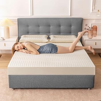 100% Natural Latex Mattress,Washable Natural Latex Mattress Imported Natural Rubber Pure Mattress,Honeycomb Pore Ventilation,Latex Mattress,10cm,90x190cm