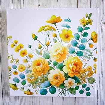 フラワーアート 黄色 黄色の絵 黄色絵画 花柄　花の絵 イエロー yellow フラワーアート 黄色 黄色の絵 黄色絵画 花柄 花の絵 イエロー yellow