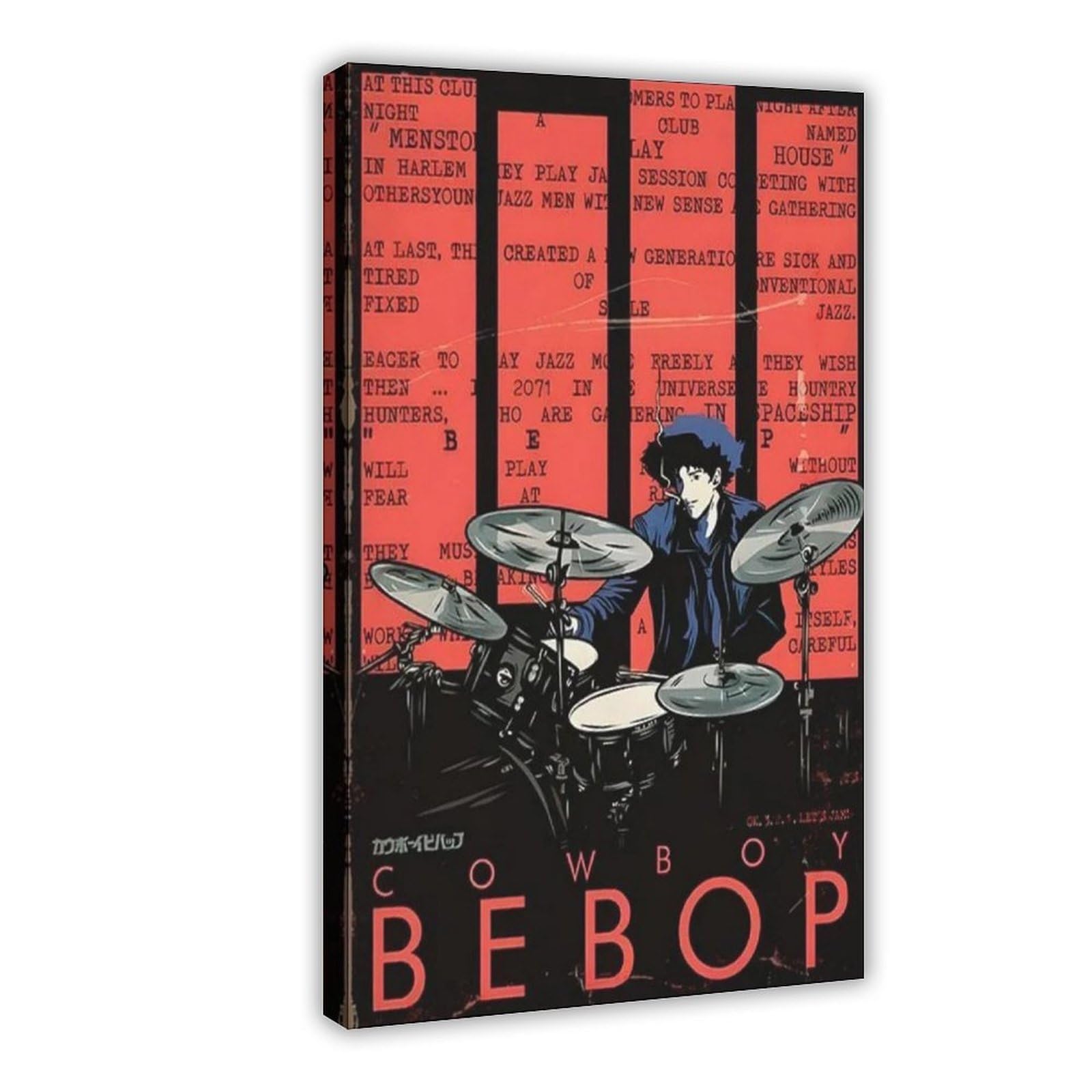 NFFBGFD Cowboy Bebop Poster Canvas Poster Bedroom Decor Landscape Decor Gift 16x24inch(40x60cm)