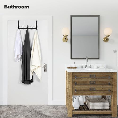 Miniatura 7 de Optish Ganchos para colgar sobre la puerta, ganchos para colgar la puerta, toalleros para baño con 10 ganchos para colgar ropa, abrigos, toallas, se