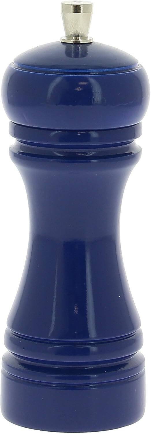 WOODEN Mill JAVA Salt Mill, Blue Lacquered, 5.5-Inch