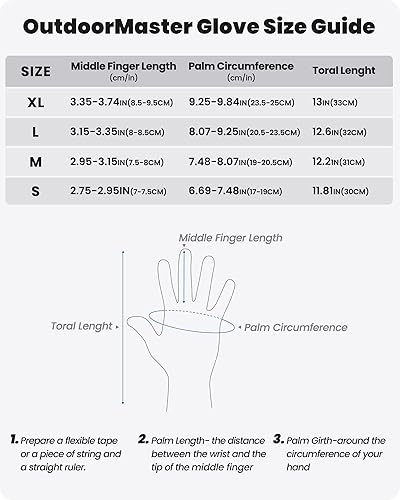 Miniatura 7 de OutdoorMaster Guantes de esquí y nieve guantes térmicos impermeables de invierno para hombres y mujeres adultos deportes de invierno esquí snowboard