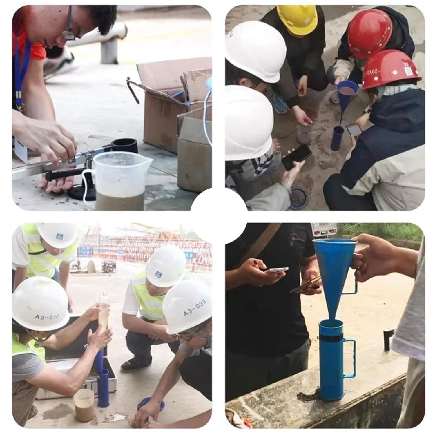 Probador de barro, kit de hidrómetro de 3 piezas con carcasa de aluminio, viscosímetro y medidor de contenido de arena para un análisis preciso de laboratorio y campo
