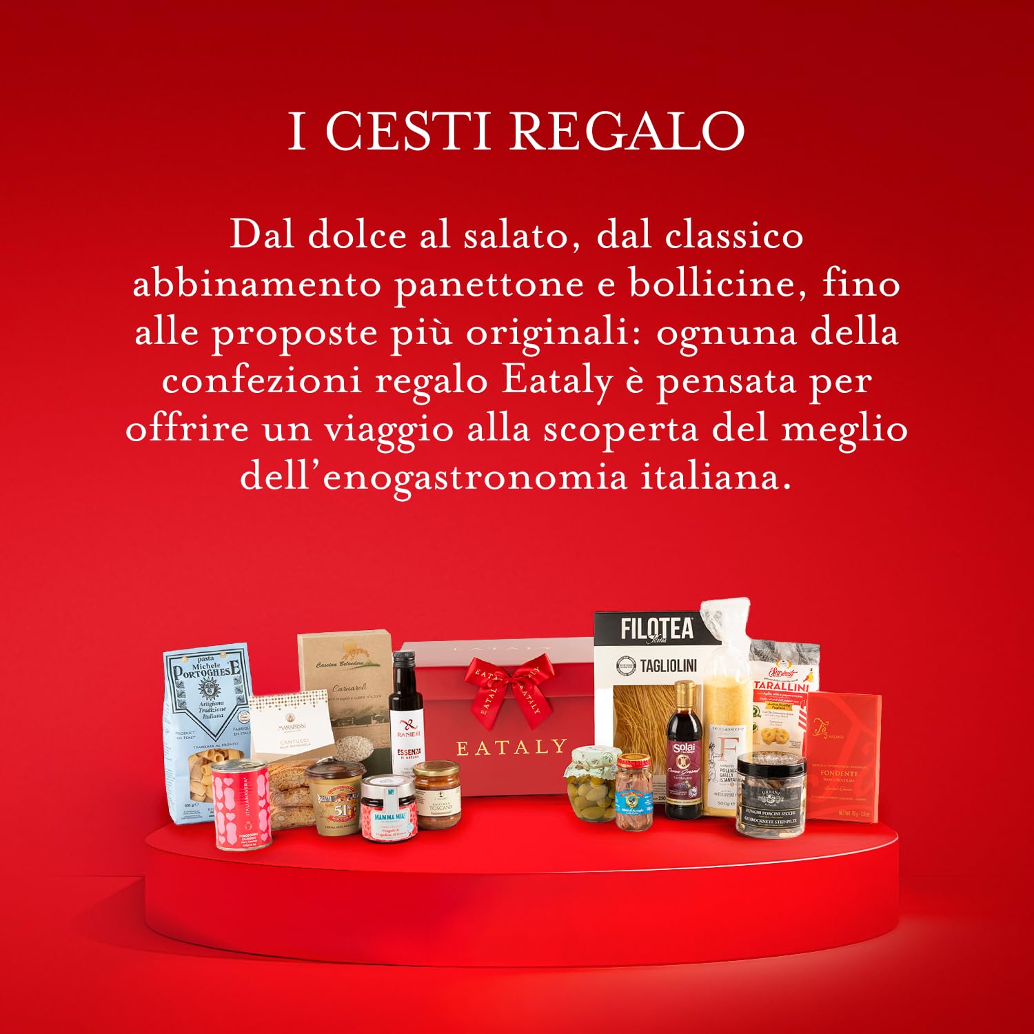 EATALY – Il Regalo degli Intenditori – Cesto Gastronomico Misto Dolce e Salato – Box con 16 Prodotti Italiani Selezionati – Confezione Elegante – Perfetto per Regali e Occasioni Speciali