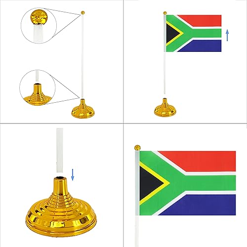 Miniatura 168 de WXTWK Paquete de 12 banderas argentinas de escritorio con base de soporte, decoración de celebración para eventos y eventos