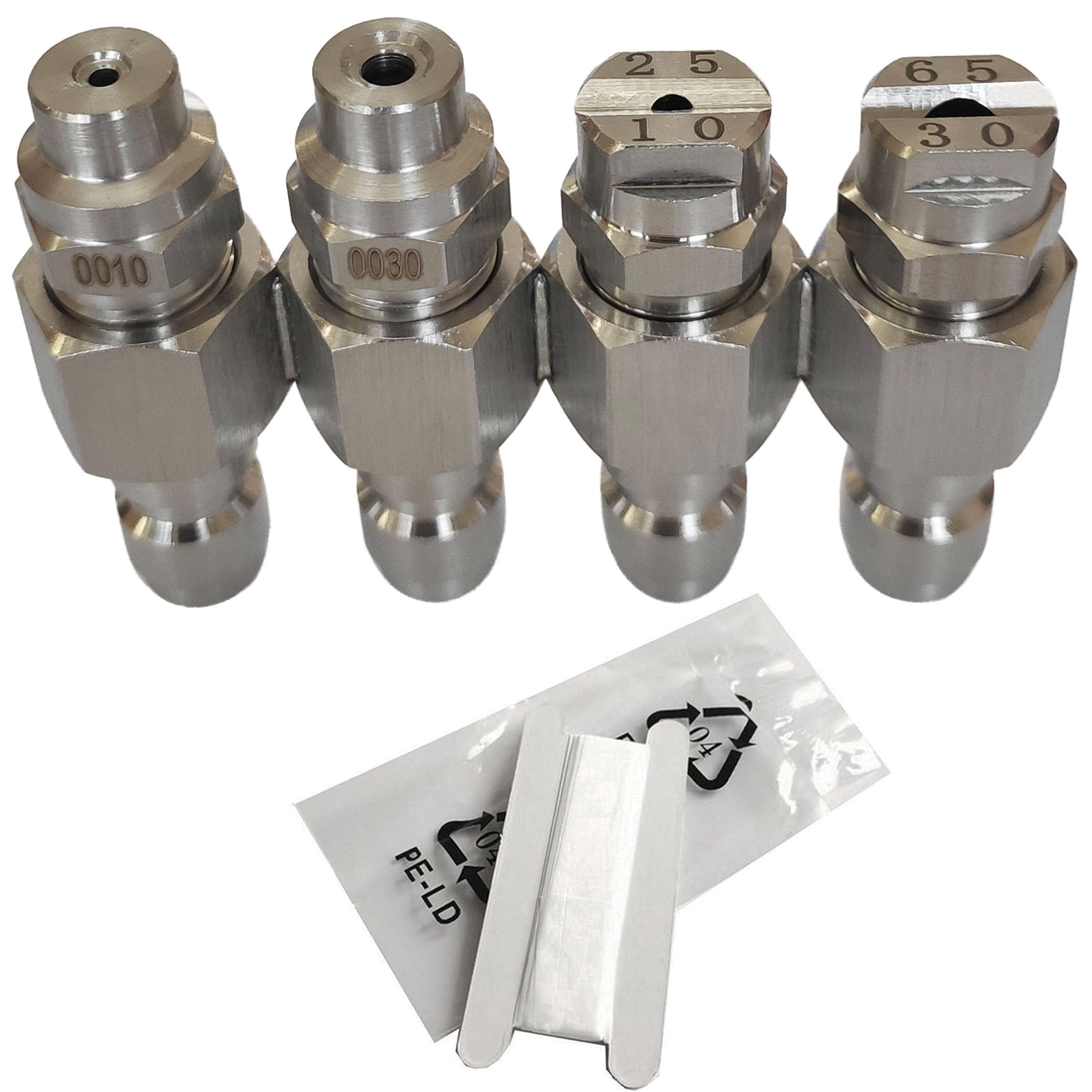 Buse de lavage doux J Rod 6,35 mm pour nettoyeur haute pression 4 GPM 4 voies