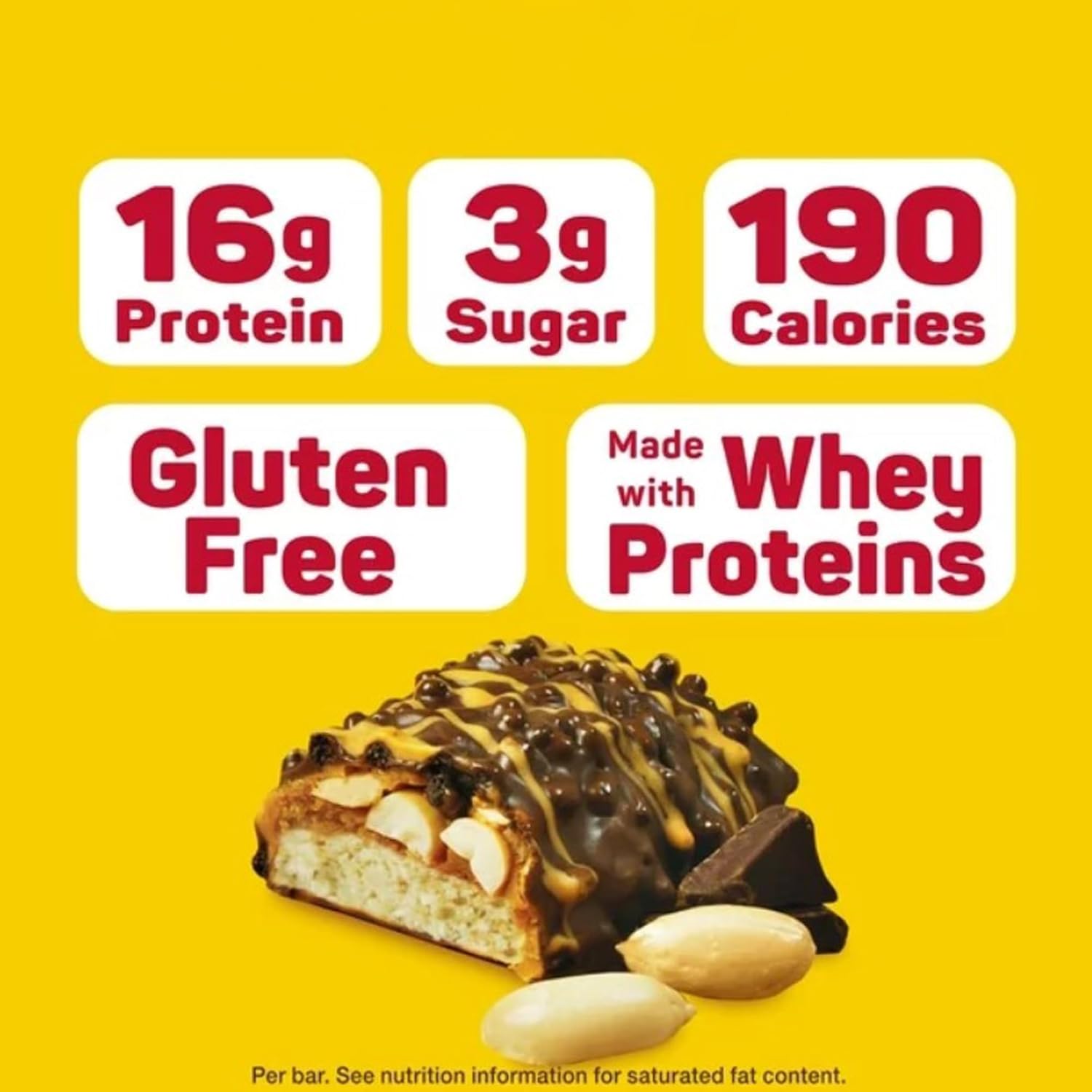Chef Robert’s Whey Fit Protein Bars Chocolate Peanut Butter 18 Count | Chef Created 6-Layer Baked Bar | Gluten-Free | High Protein Baked Bar