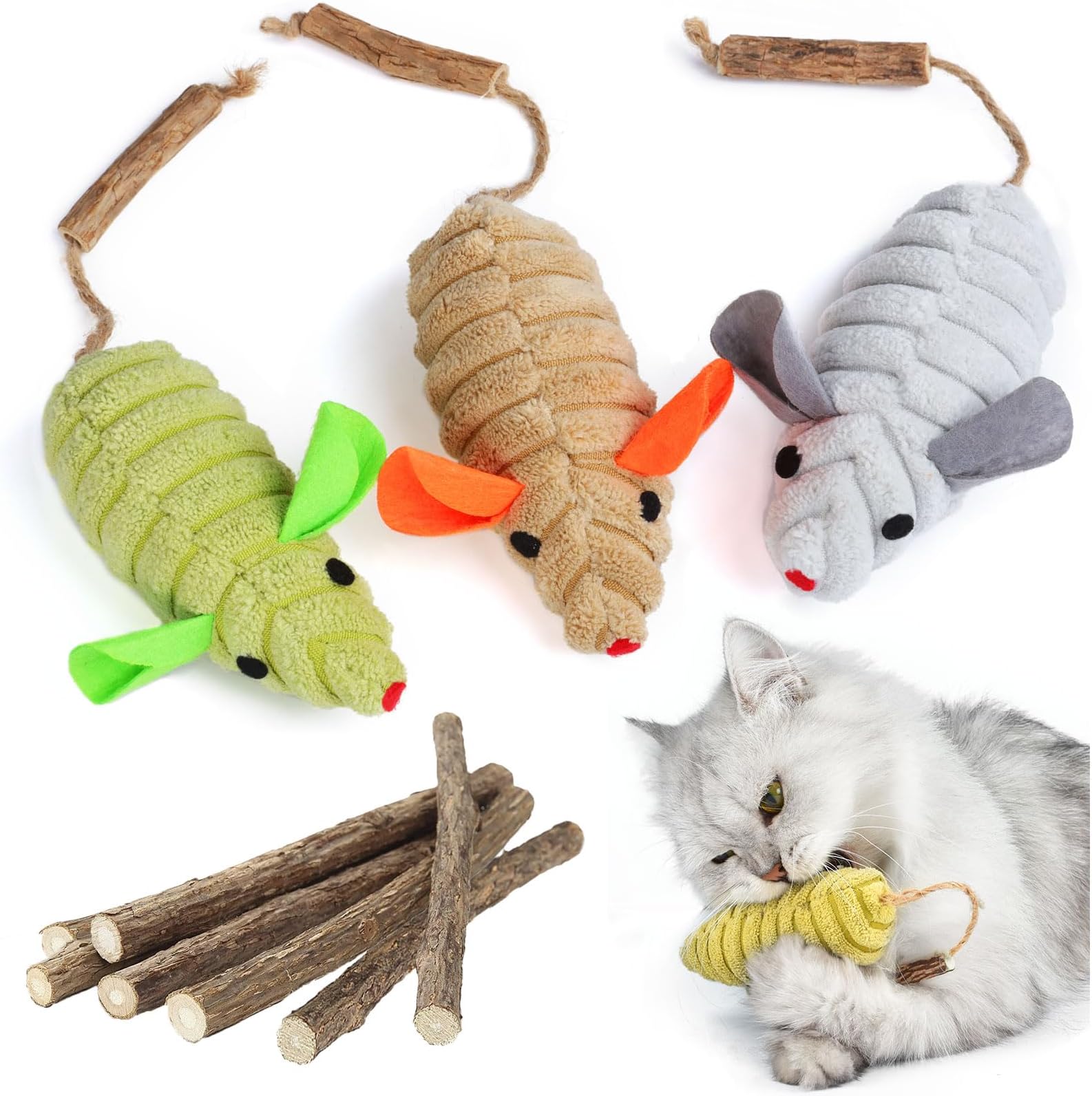 QUVOVID Lot de 6 jouets pour chat en forme de balle en métal avec QUVOVID Lot de 6 jouets pour chat en forme de balle en métal avec