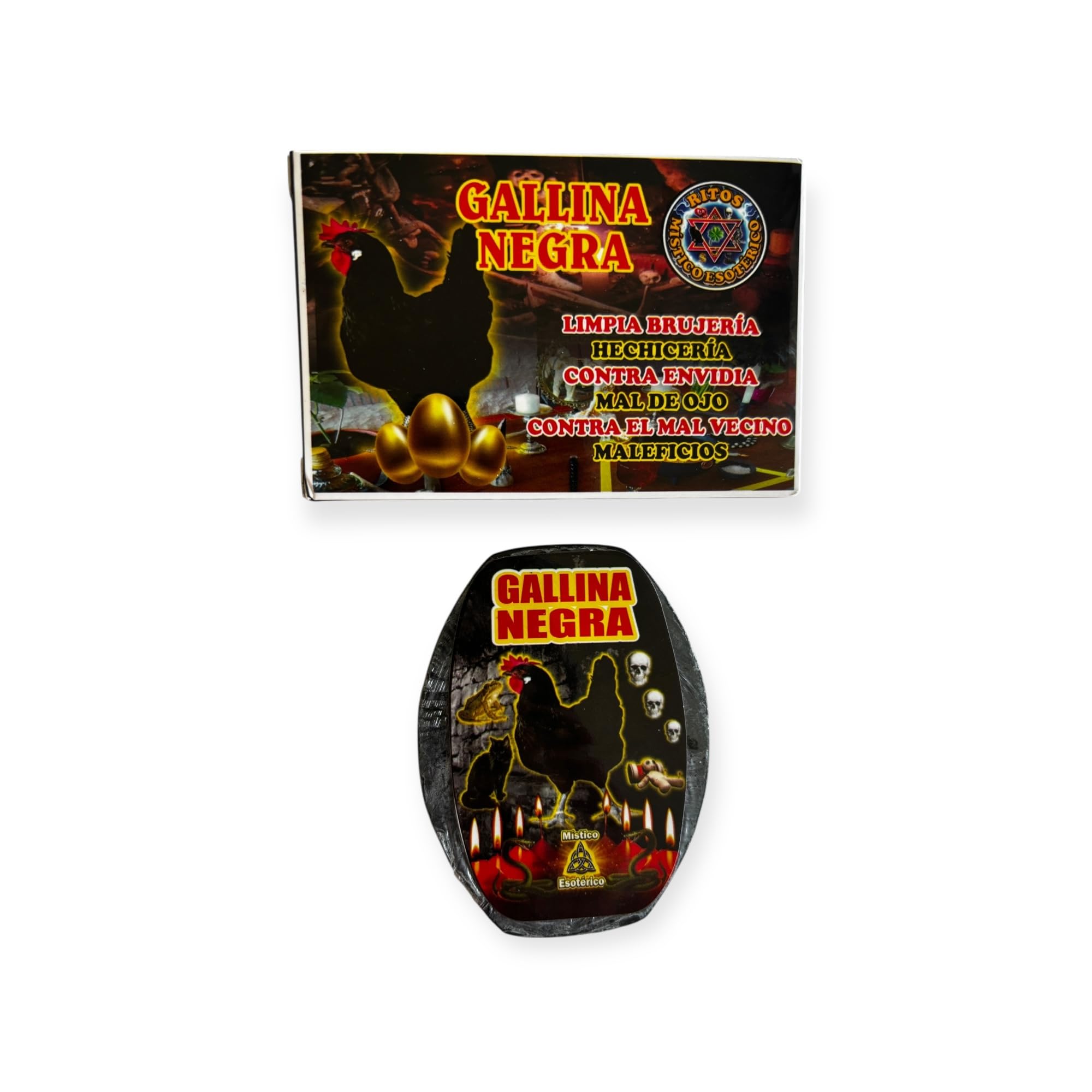 Jabon Gallina Negra (pollo negro) Contra envidia, Aleja Hechizo y Mal de ojo, Protection Against Evil Eye and Witchcraft, Bar soap 1 unit
