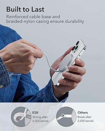 Miniatura 3 de ESR Cargador MagSafe de 15 W, cargador inalámbrico para iPhone 171615141312, almohadilla de carga magnética de Apple para AirPods 43ProPro 2 Galaxy