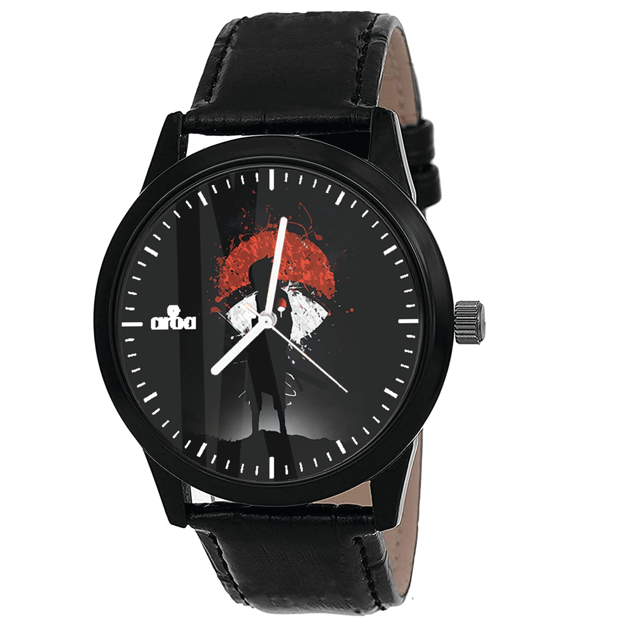 AROA Watch New Watch for Itachi Sasuke Uchiha Paint Splash Art Model : 468 Black Metal Type Analog Black Strap Watch Black Dial for Men Stylish Watch for Boys (B0C438KZWT) Amazon Price History, Amazon Price Tracker