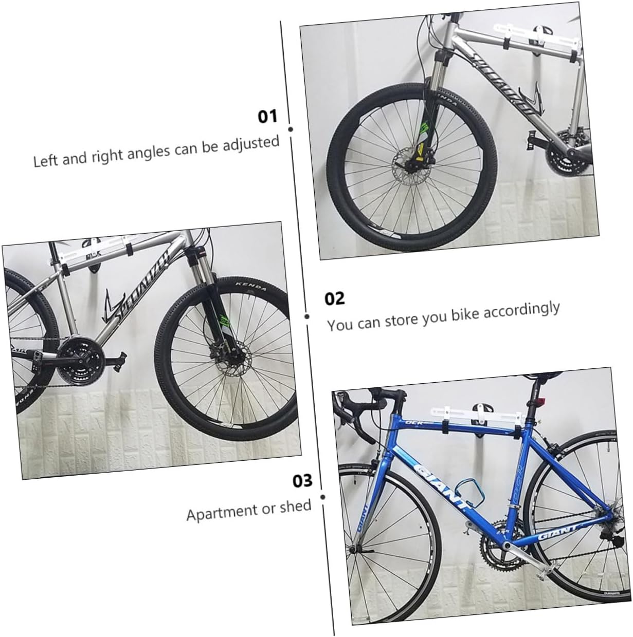 Bicycle Stand Bike Bike Storage Rack Fish Scale Bike Mount Rack for Home Garage Apartment