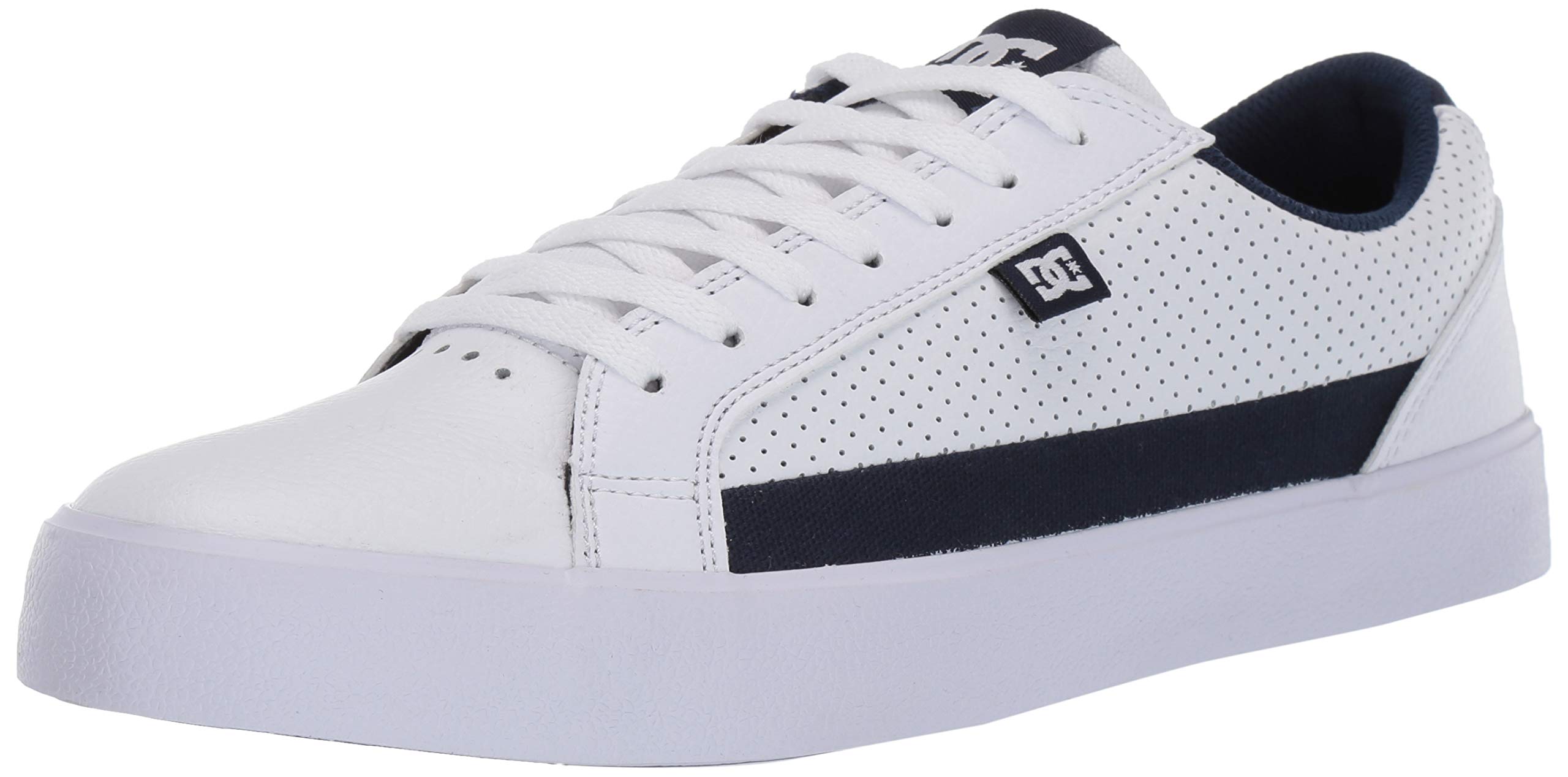 DC Men's LYNNFIELD Skate Shoe, White/red/Blue, 6.5 M US