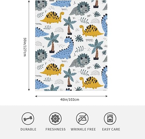 Miniatura 3 de Manta de dinosaurio para mujer, suave manta de forro polar de verano de 50 x 40 pulgadas, manta ligera de viaje para cama, sofá, bonita decoración