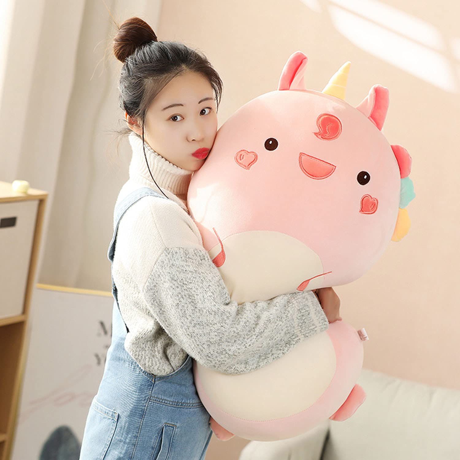 Kekeso Oreiller câlin en peluche licorne mignon en peluche (licorne, 60 cm)