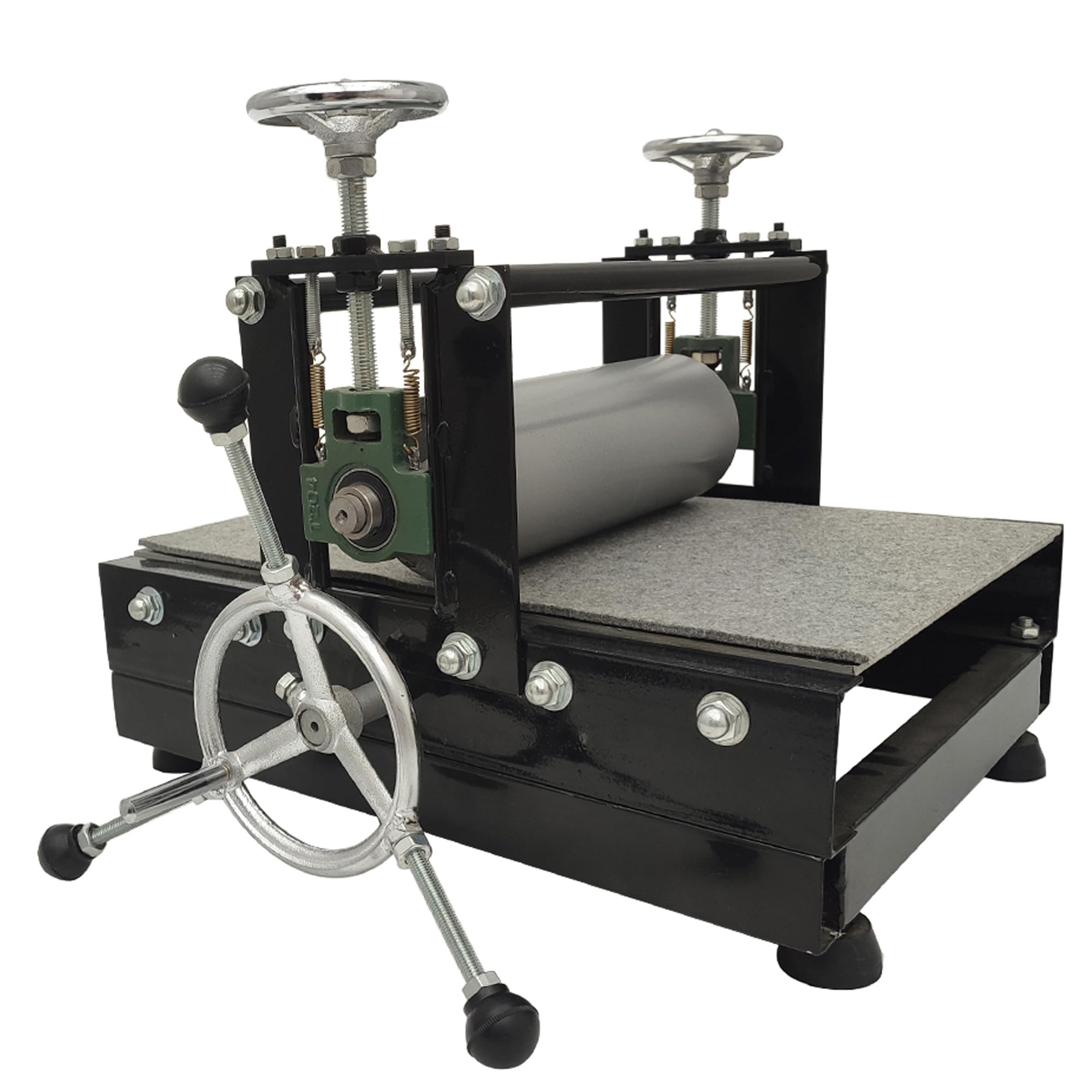 Maisutseb Tabletop Slab Roller for Printmaking 19.7 * 12.6in Manual Printmaking Machine Adjustable Pottery Making Printmaking Press Machine with a Piece of Felt