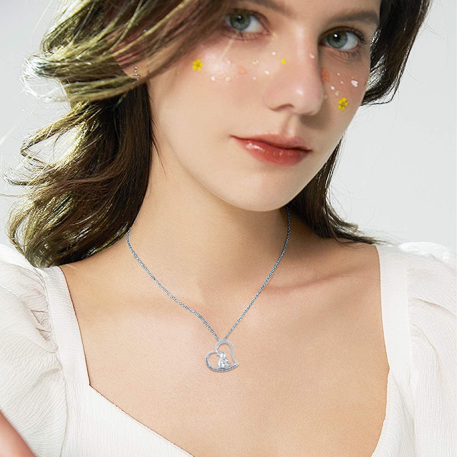 Tierkette für Damen, 925er Sterlingsilber, Tieranhänger-Halskette, Schmuckgeschenk für Frauen.