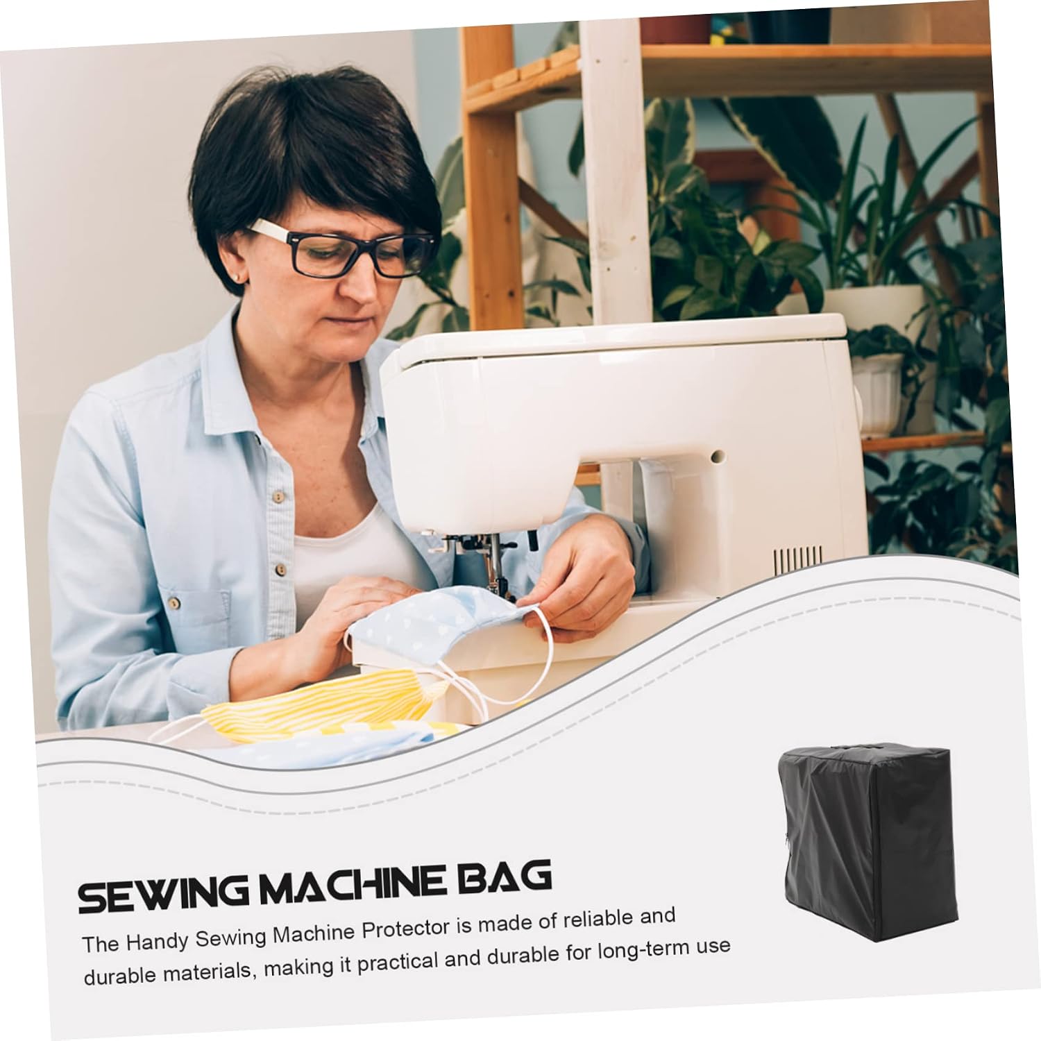 Sewing Machine Cover Bag Durable Portable Stitching Case for Household Use Protective Dust Cover with to with Standard Machines