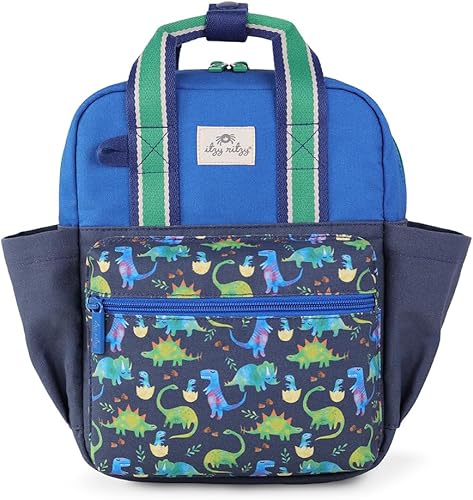 Itzy Ritzy Mochila para niños pequeños, dinosaurio azul, pequeña