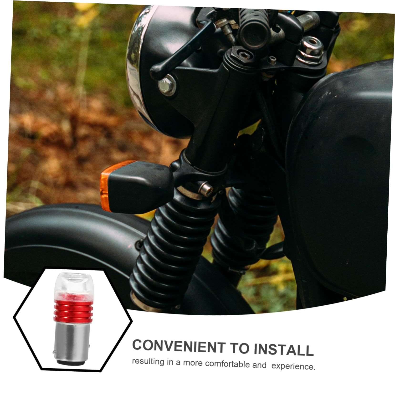 Cabilock Bombilla LED Luz Trasera Roja para Motocicleta de 12 V de Repuesto Aleación de Aluminio y Vidrio, Paquete de 2 Piezas para Reemplazo Fiable