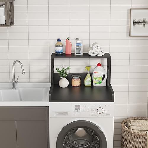 Miniatura 7 de Lavadora secadora encimera, 27.5 pulgadas de profundidad x 27.5 pulgadas de ancho x 16.7 pulgadas de alto, almohadillas antideslizantes, encimera de
