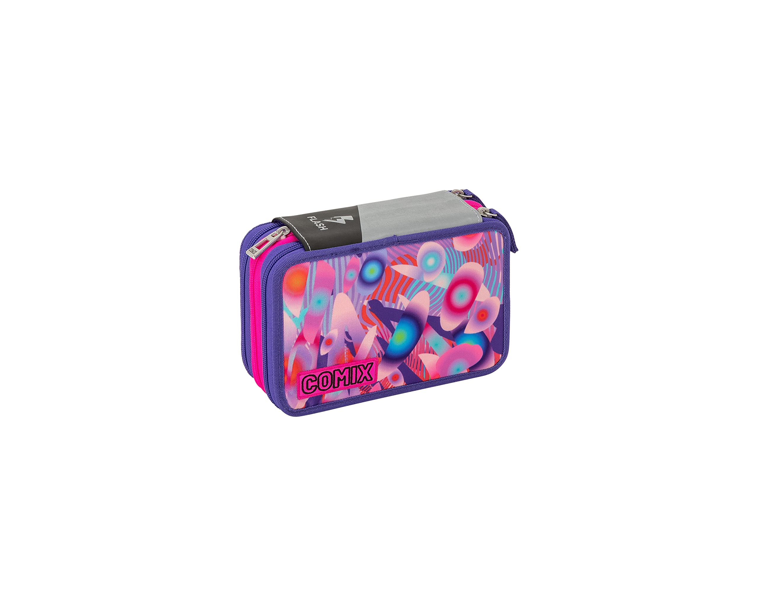 School Pencil Case with 3 Zip Kit - Comix Flash - You'r BTFL