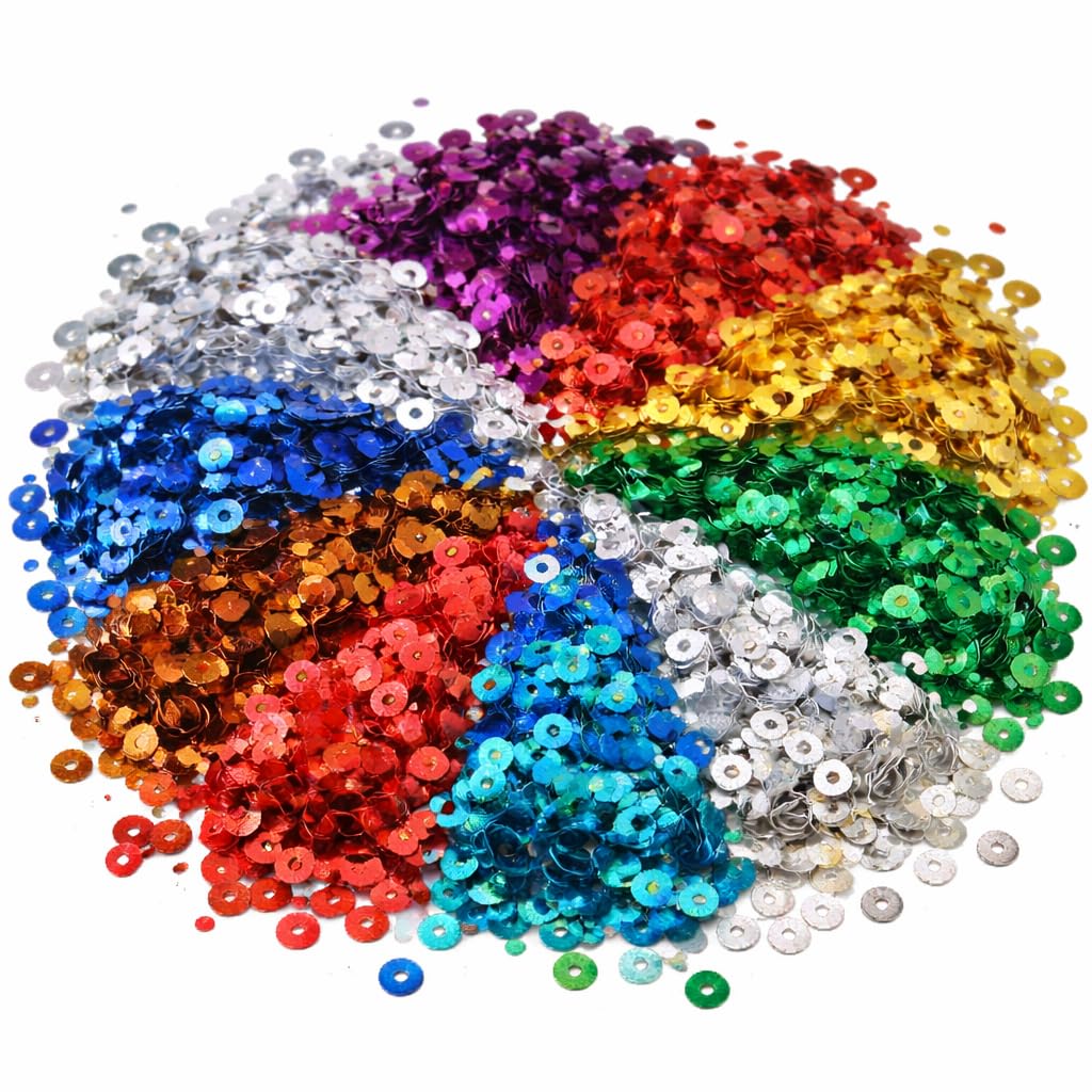 Paillettes 3 mm 10 couleurs lisses et brillantes pour customiser vos vêtements et objets