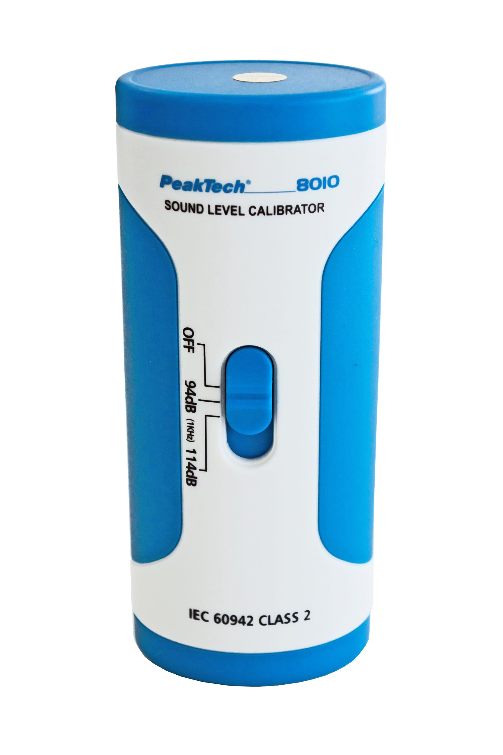 PeakTech 8010 – Calibrador de decibelios para dispositivos de medición de nivel de sonido, calibración según la clase 2, alta precisión, medición de nivel de sonido dB, nivel de ruido - 94 dB / 114 dB