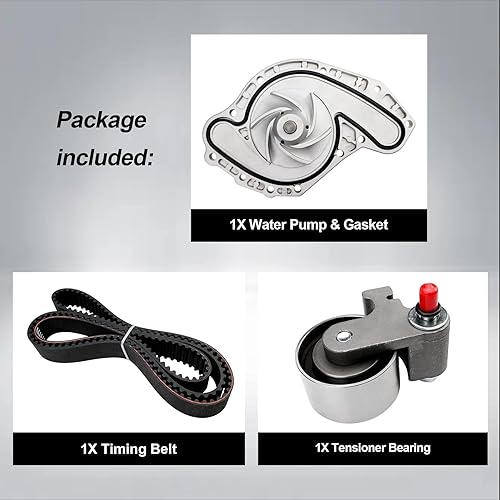 Miniatura 4 de Kit de correa de distribución del motor con bomba de agua  Compatible con vehículos Chrysler, Dodge y Volkswagen 2005-2010 3.5L 4.0L V6 SOHC 24