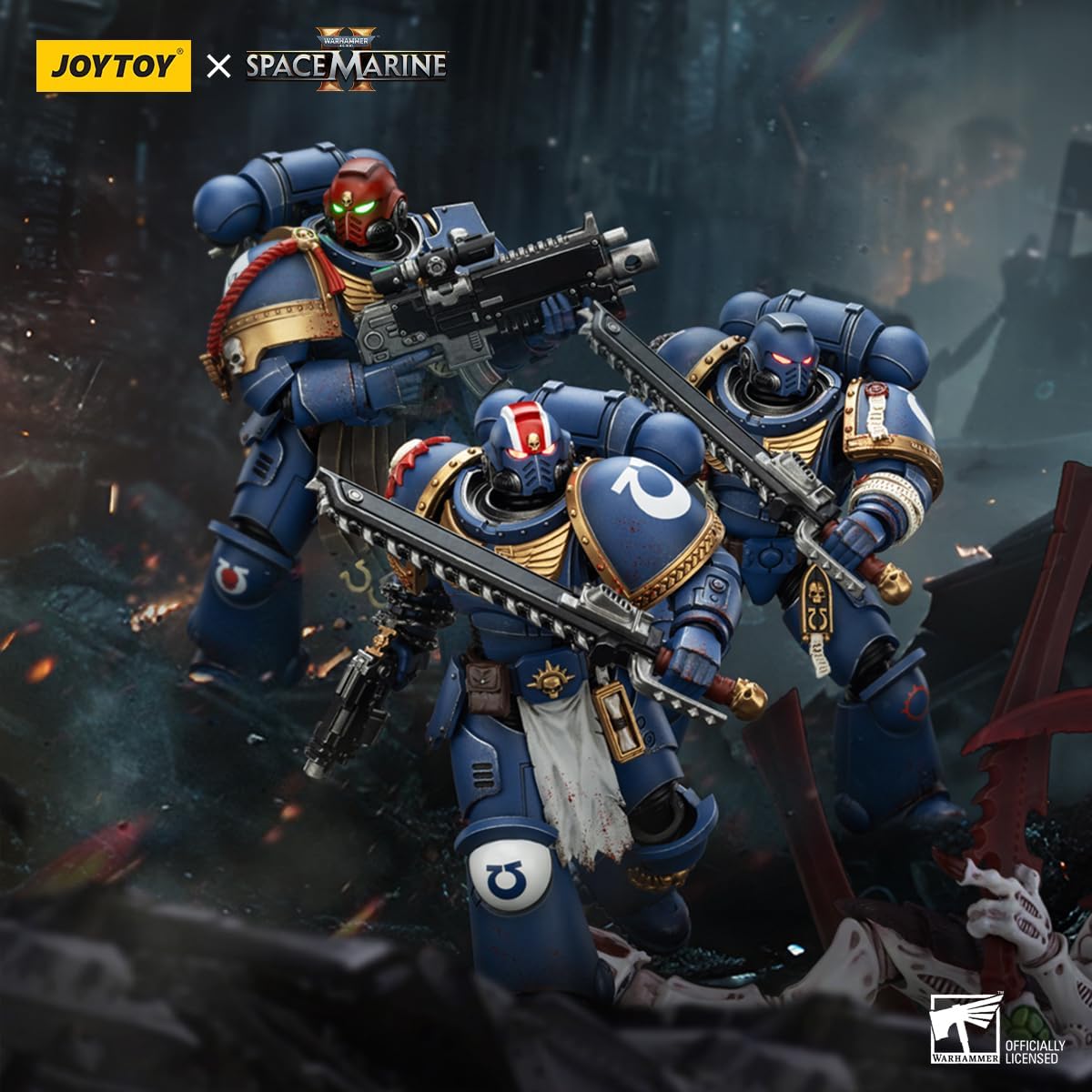 JOYTOY Warhammer 40,000 Ultramarines 1/18 Action Figures Ultramarines Brother Chairon-Collectors Edition Model Collection