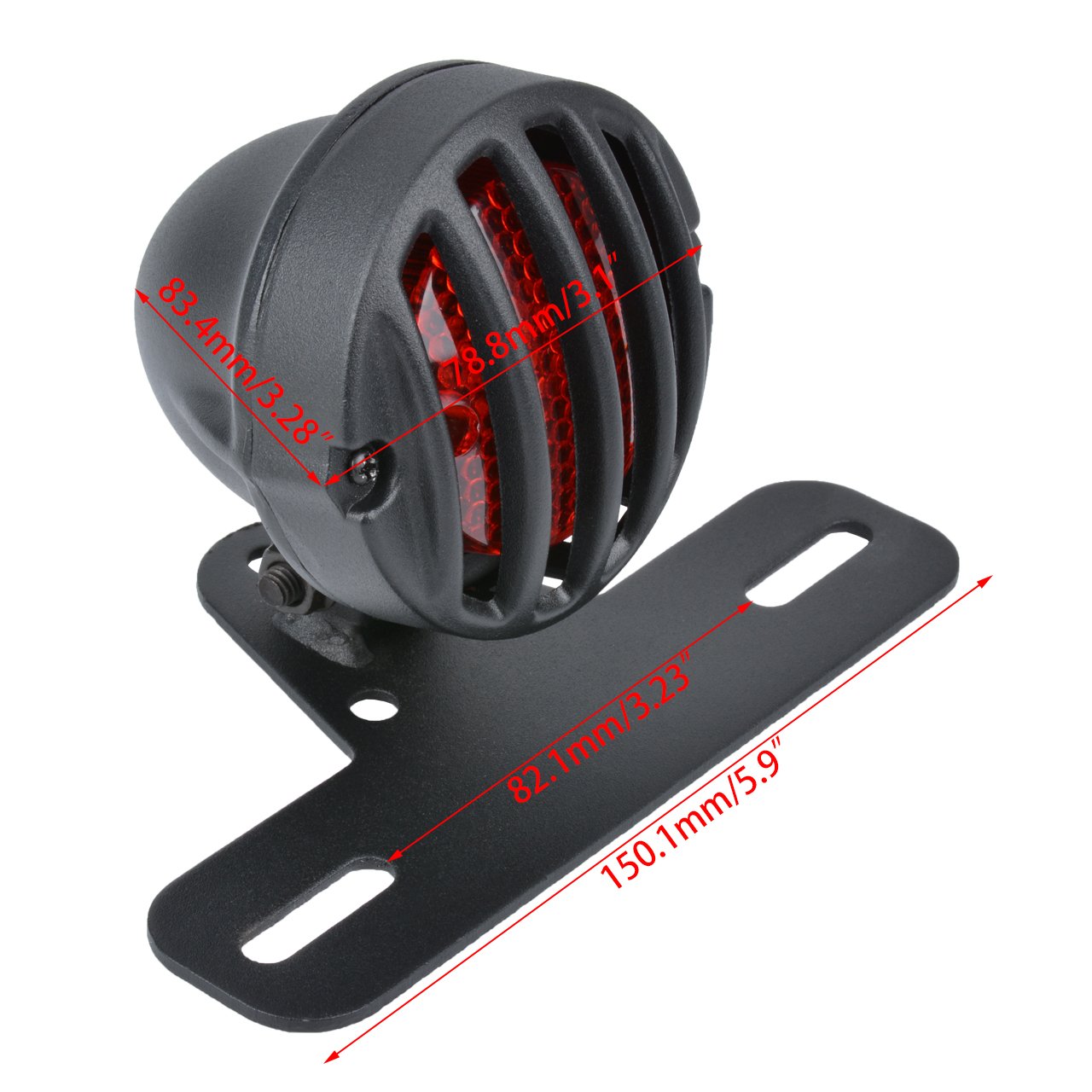 KATUR Fanale Posteriore Moto Nero Len Luce Targa Laterale Con Staffa Luce Posteriore Multifunzione Adatta Per H Arley H Onda K Awasaki B MW Y Amaha S Uzuki