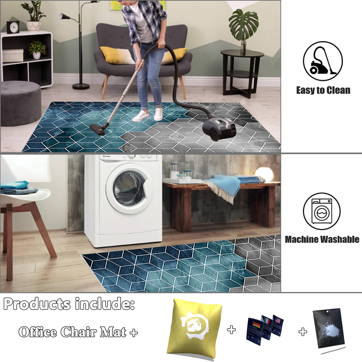 70 x 100 cm Protector Suelo Silla Ruedas Alfombra Silla Gaming Alfombra Oficina para Silla con Ruedas Antideslizante Alfombra Silla Escritorio Alfombra Protectora Suelo Silla Alfombra Gamer