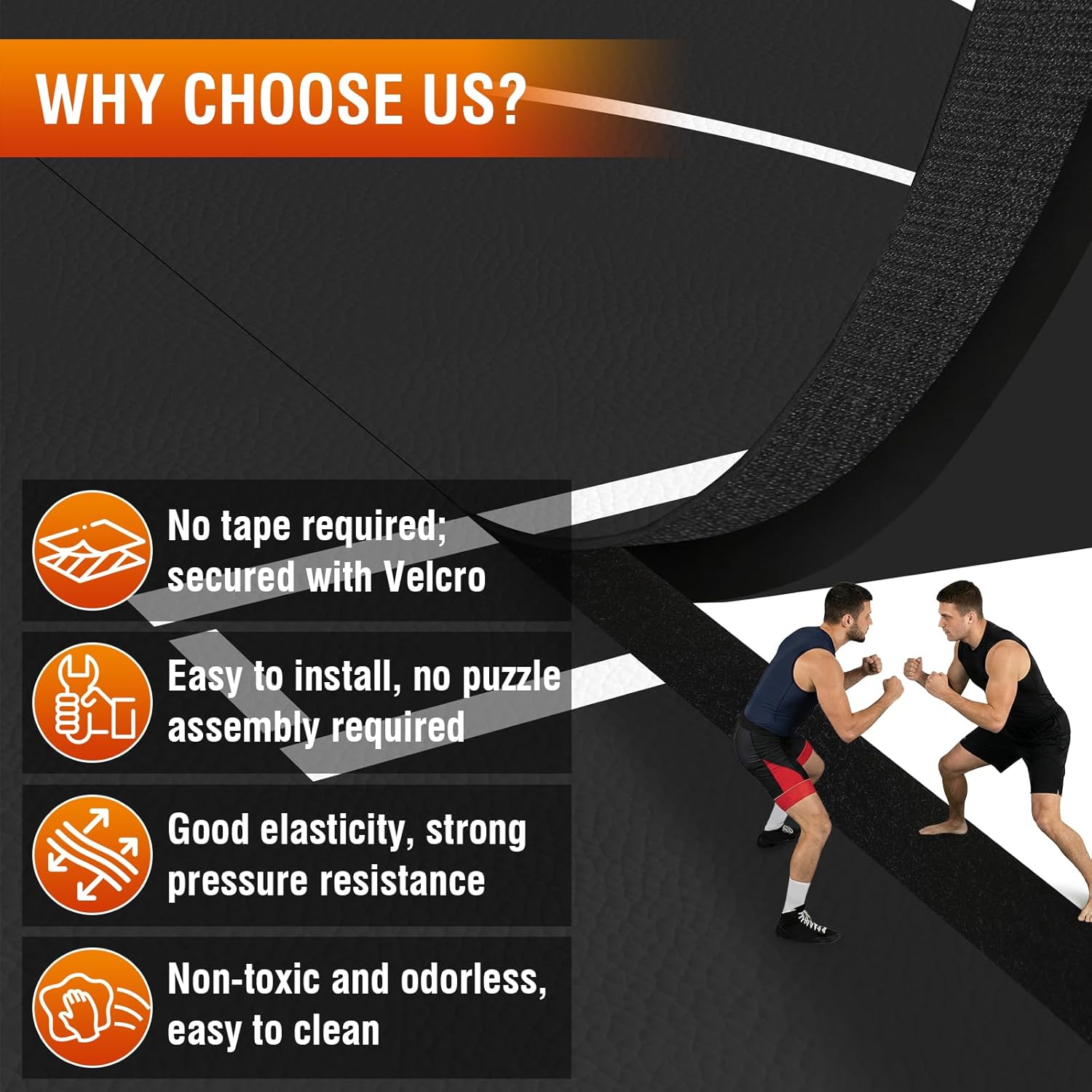 Generic Wrestling Mat 10ftx10ft Jiu Jitsu Mats with 3cm Protection for PE Training Yoga BJJ MMA Grappling Judo Boxing Martial Art