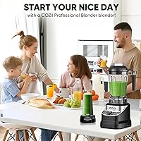 Vista 7 de Professional Blender 2000W, Smoothie Countertop Blenders for Kitchen,7 Preset Programs for Ice Crush/Frozen Drinks/Dips/Nut Butter, High Speed