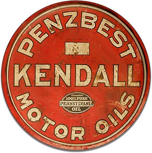 Miniatura 114 de Brotherhood Letrero de gas vintage de reproducción de letreros de metal vintage, letrero redondo de metal para garaje y hogar, 8 pulgadas de Nourse