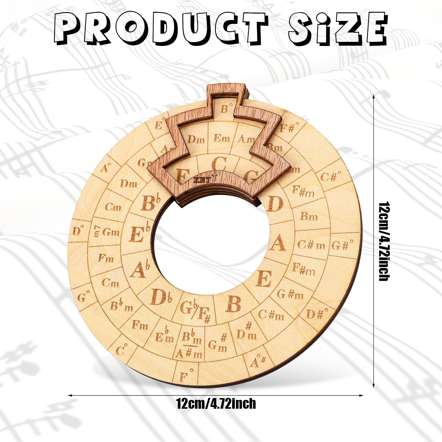 Snapklik.com : Wooden Melody Tool, Circle Of Fifths Chord Wheel Wooden ...