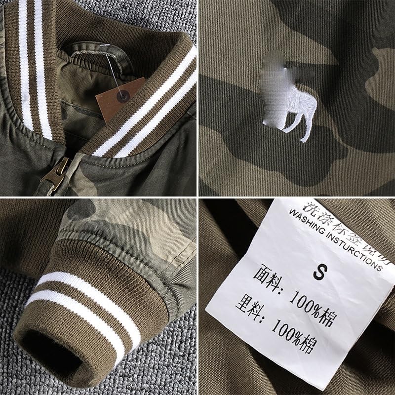 Chaqueta de béisbol para hombre en camuflaje perfecta para tus planes casuales de otoño 4