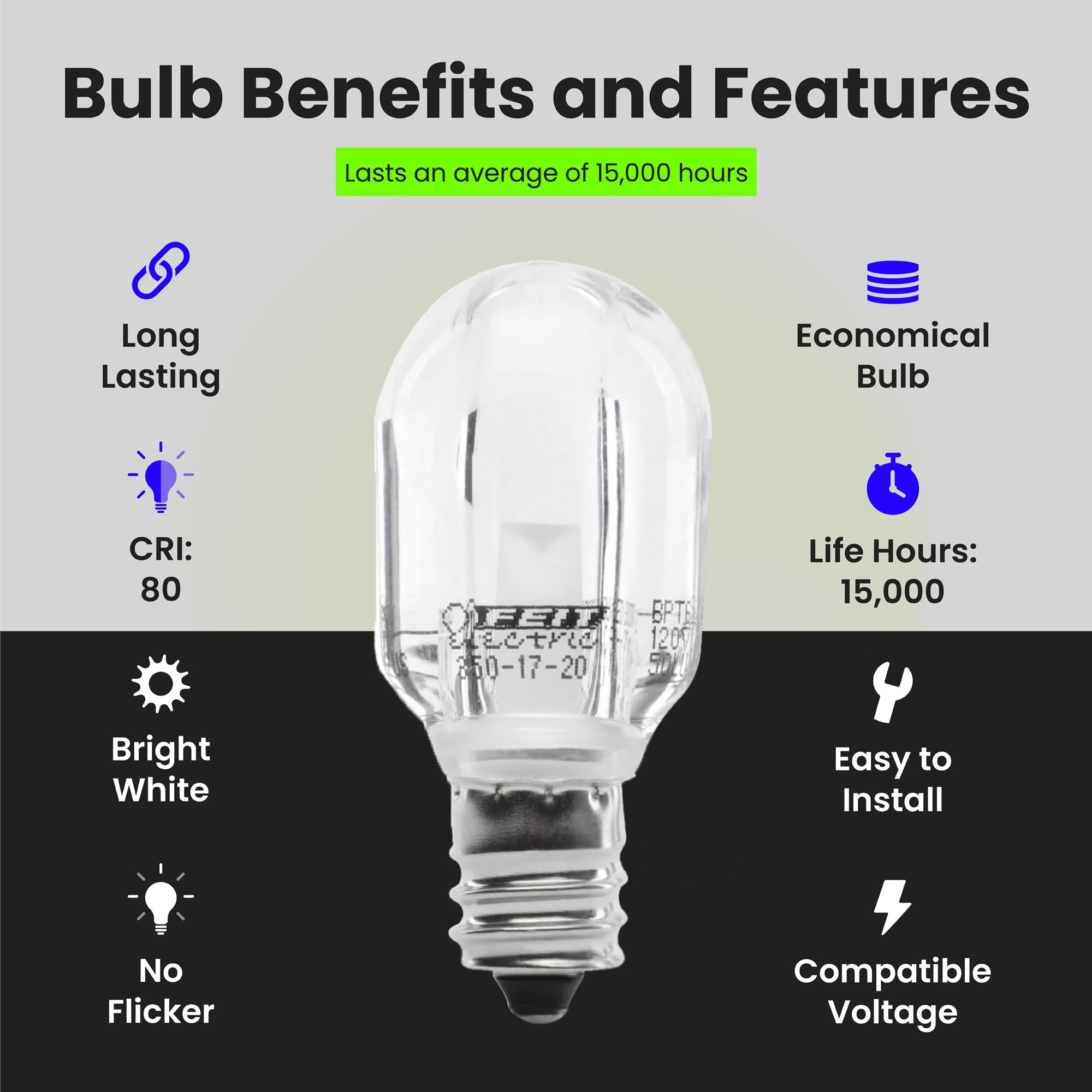 Feit Electric Bpt6/su/led Non-dimmable Led Light Bulb, 1.2 W, LED