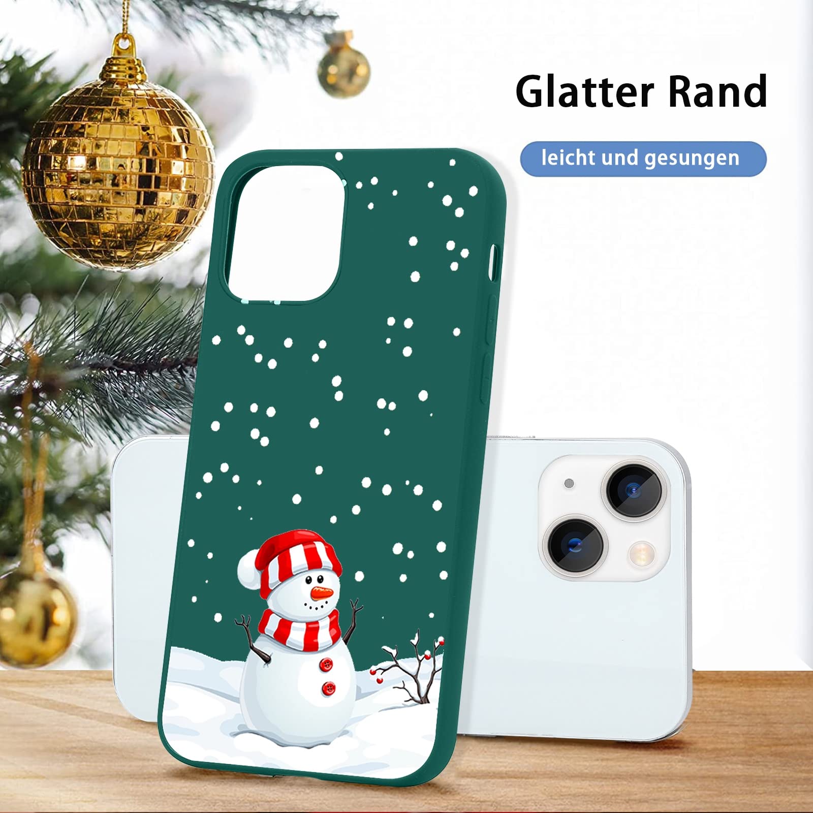 Lafunda - Custodia Natalizia Per IPhone 13, In Silicone Morbido Con