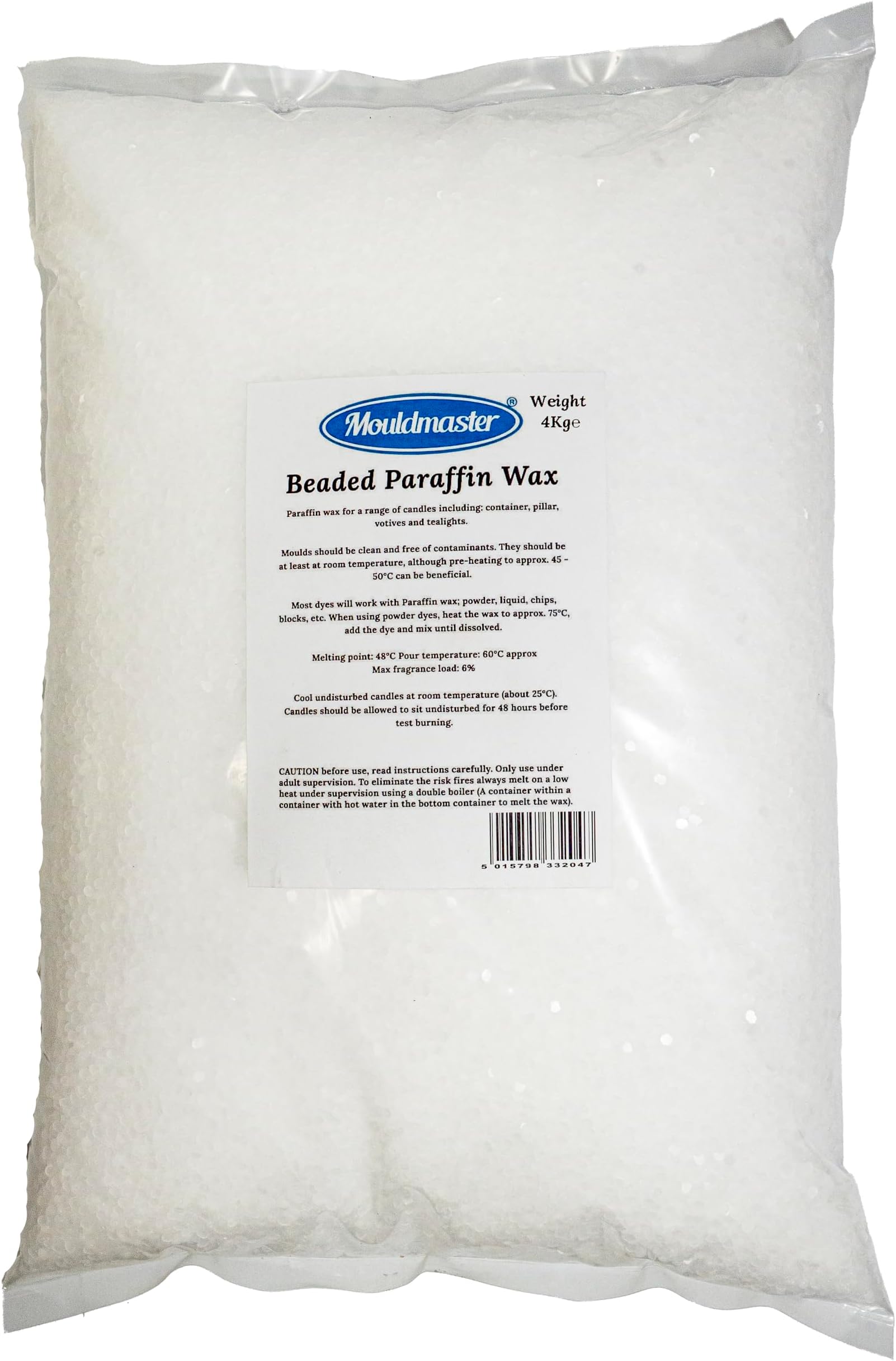 Moldmaster 4 Kg Candle Wax, Transparent