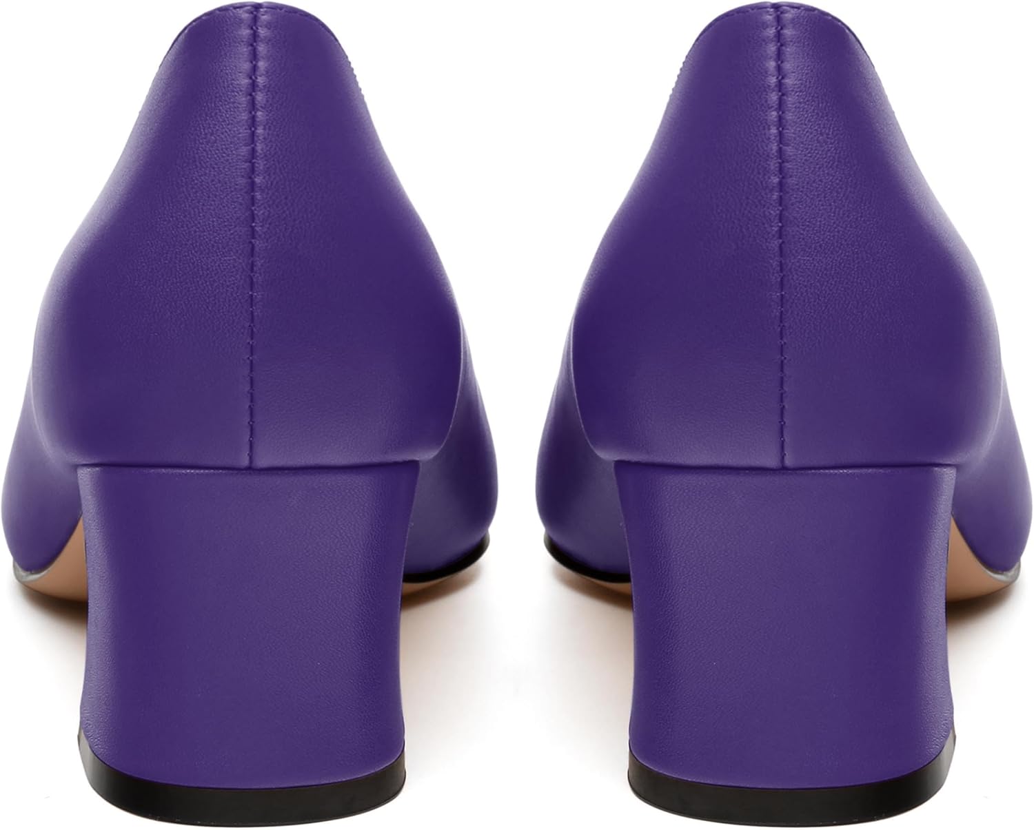 Women's Pointed Toe Low Heel Pumps, Slip On Chunky Heel Womens Shoes, Fashion Solid Matte Pump for Office Partying Dating