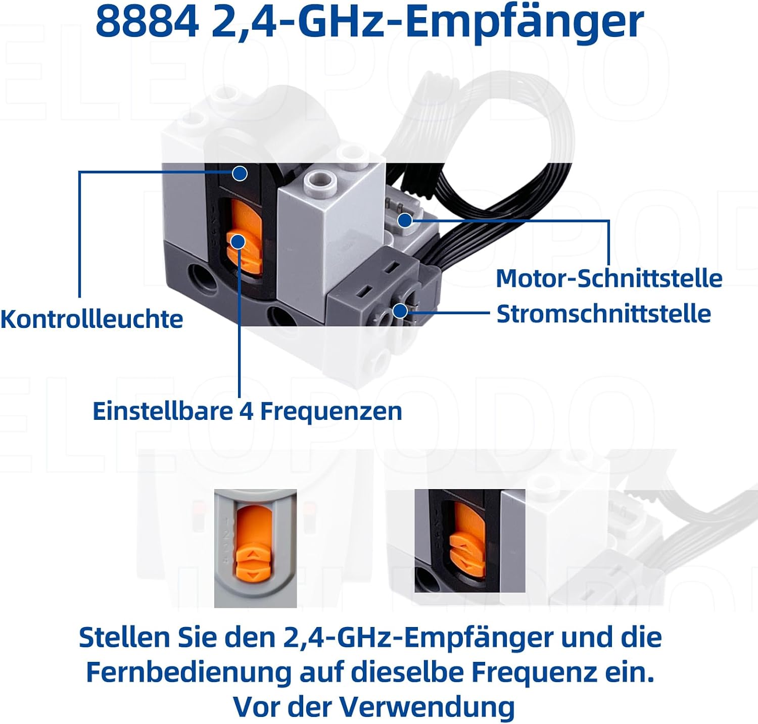 13-in-1 Power Function Motors Set Compatible with Technology Bricks, The Kit Parts Includes M L XL Servo Motor AA Battery Box, 2.4G Remote Control Receiver, Christmas and Birthday Gifts for MOC Player