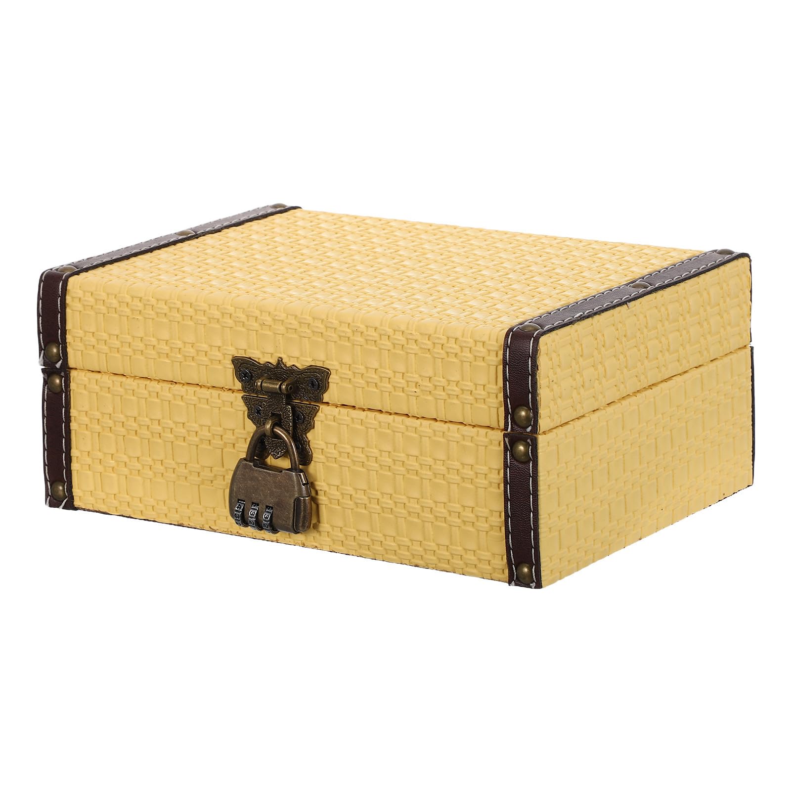 Kleine Reise Schmuckschatulle mit Schloss Kompakte und Abschließbare Aufbewahrungsbox im Retro Stil für Besondere Feiern und Jubiläen